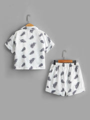 2pcs Boys Short Sleeve & Shorts Loungewear