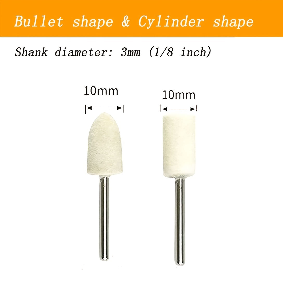 24 Pcs Rotary Polishing Bits Set Wool Felt Buffing Wheel With 1 8 Inch Mandrel