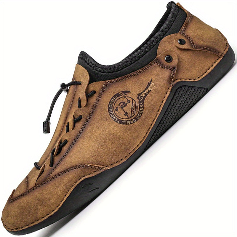 Men's Slip On Loafers with Adjustable Draw String Vintage Walking Shoes
