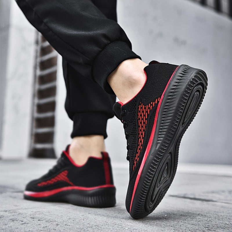 Men's Breathable Mesh Running Shoes Lace Up Lightweight