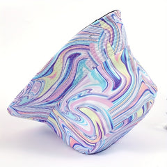 Purple Tie Dye Print Bucket Hat Lightweight Sunshade Fish