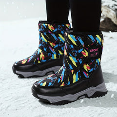 Men's Camo Snow Boots Warm Fleece Cozy Ankle Boots