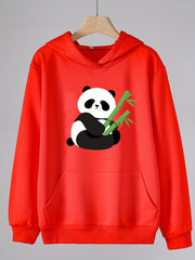 Panda Print Hoodie Girls Comfy Hooded Pullover Spring Fall Gift