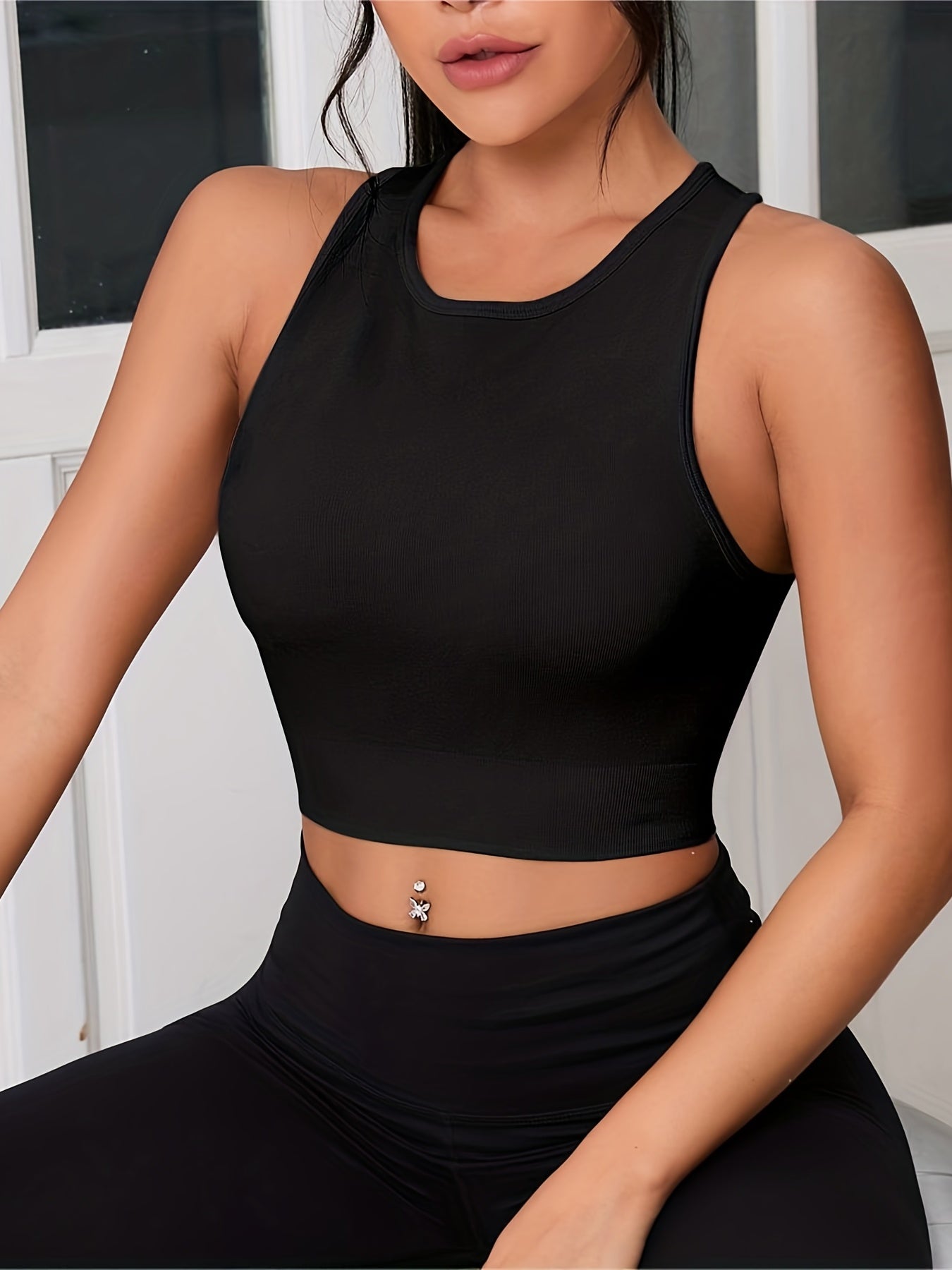 Women's Sleeveless Criss Cross Back Yoga Tank Top