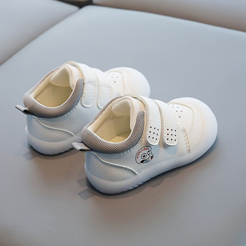 Baby Girl's Animal & Polka Dots Print Shoes With Hood Loop