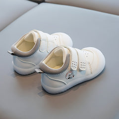 Baby Girl's Animal & Polka Dots Print Shoes With Hood Loop