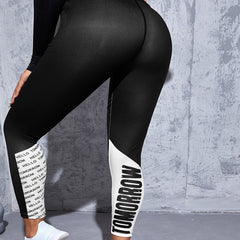 Sports Leggings Wide Waistband High Rise Yoga Pants