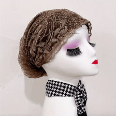Embroidered Lace Turban Cap Head Wrap Chemo Hats