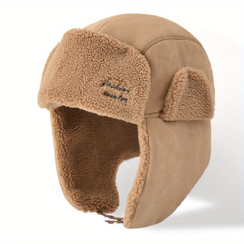 Lamb Velvet Winter Hat Windproof Warm for Cycling Skiing Climbing