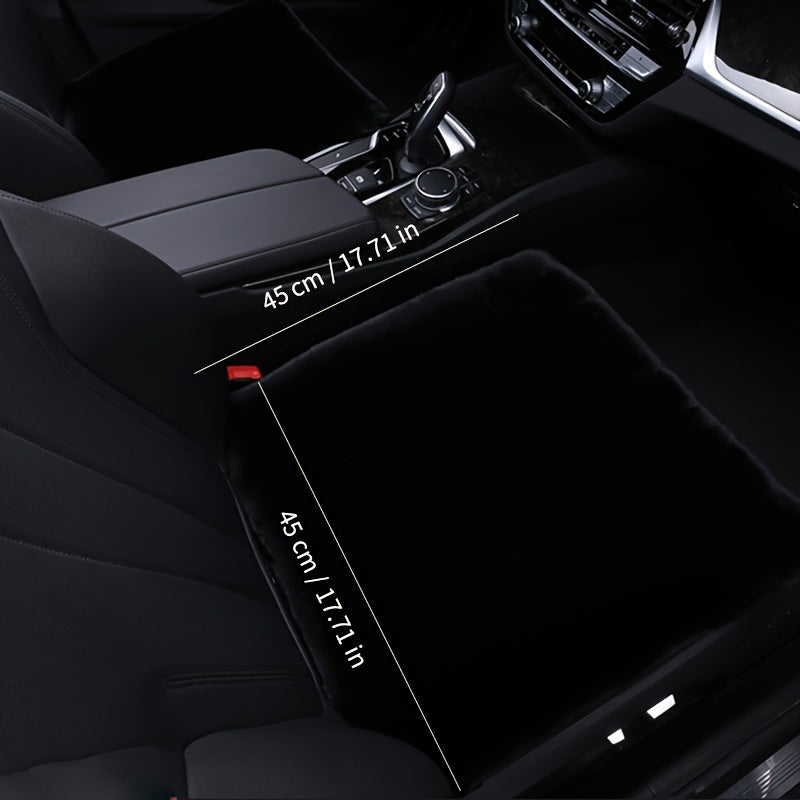 Long Fluffy Car Cushion Warm Single Seat Thickened Universal Binding