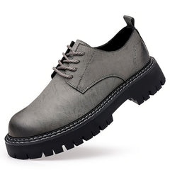 Men's Leather Lace Up Formal Dress Shoes Round Toe Oxford Shoes