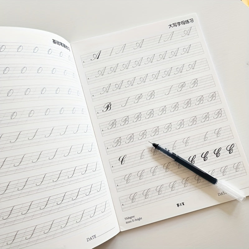 English Handwriting Practice Book Cursive & Print Workbook