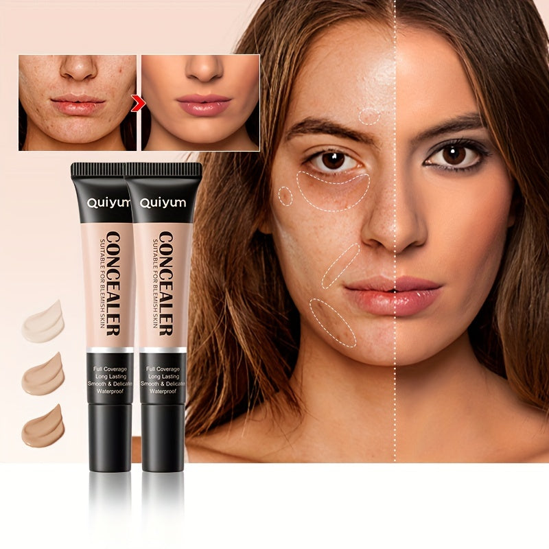 2pcs Flawless Skin Concealer Full Coverage Long lasting Waterproof