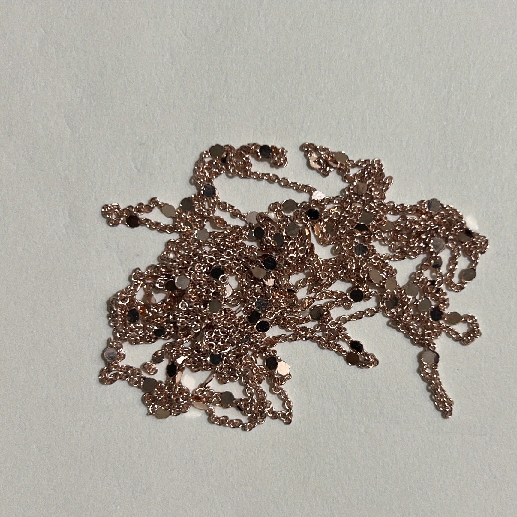 Sequins Chain Necklace 199 Golden Silvery Metal Copper DIY