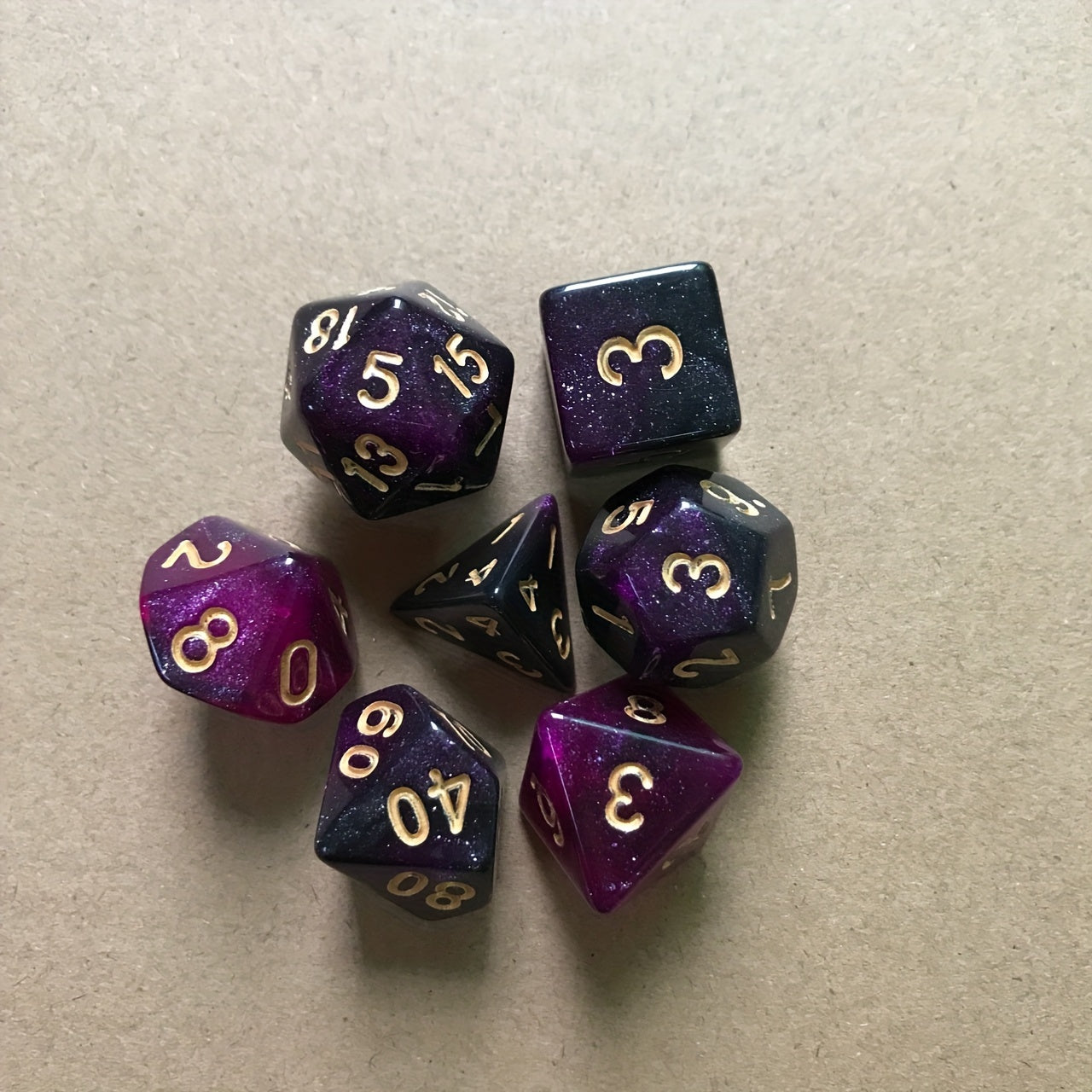 7pcs Metal Polyhedral Dices For Board Game Gift
