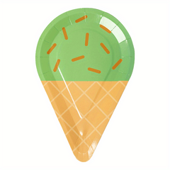 10pcs Ice Cream Party Plates 25 Disposable Paper Plates Sundae Party Supplies