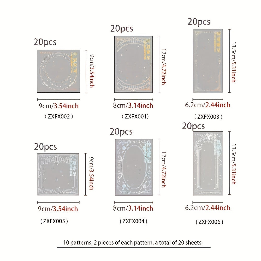 20PCS PACK Collage Book Midsummer Starry Series