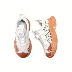 Vintage Block Shoes With Rotating Buckle Non Slip Sneakers