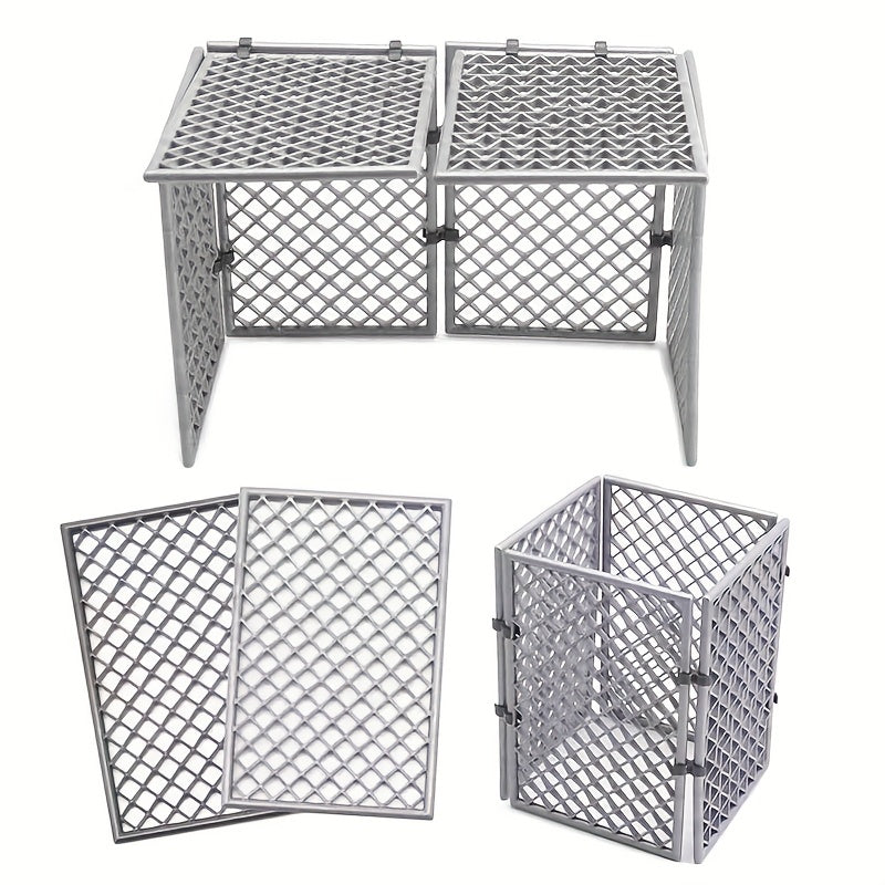 4pcs Metal Fence Panels for DIY Outdoor Projects and Home Security