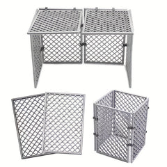 4pcs Metal Fence Panels for DIY Outdoor Projects and Home Security