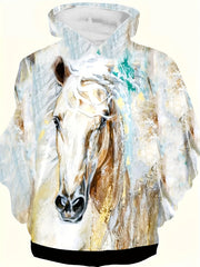 3D Pony Graphic Hoodie Long Sleeve Pullover Sweatshirt Girls Boys Outdoor Gift