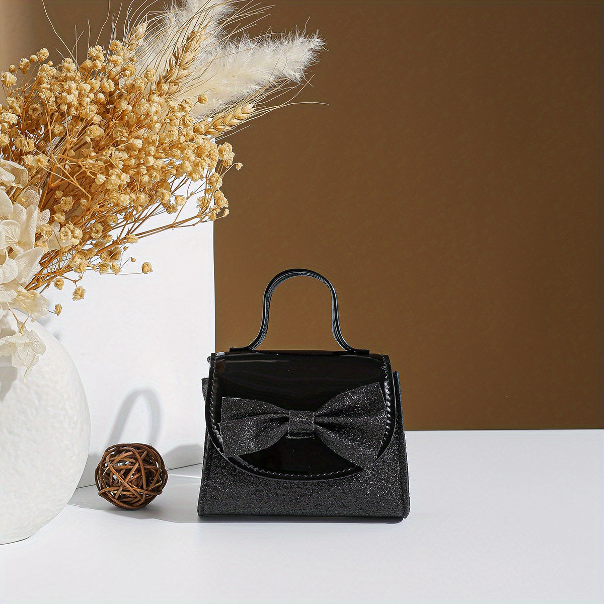 Mini Glitter Butterfly Satchel Bag Red