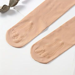 2 Pack Opaque Tights High Waist Footed Pantyhose