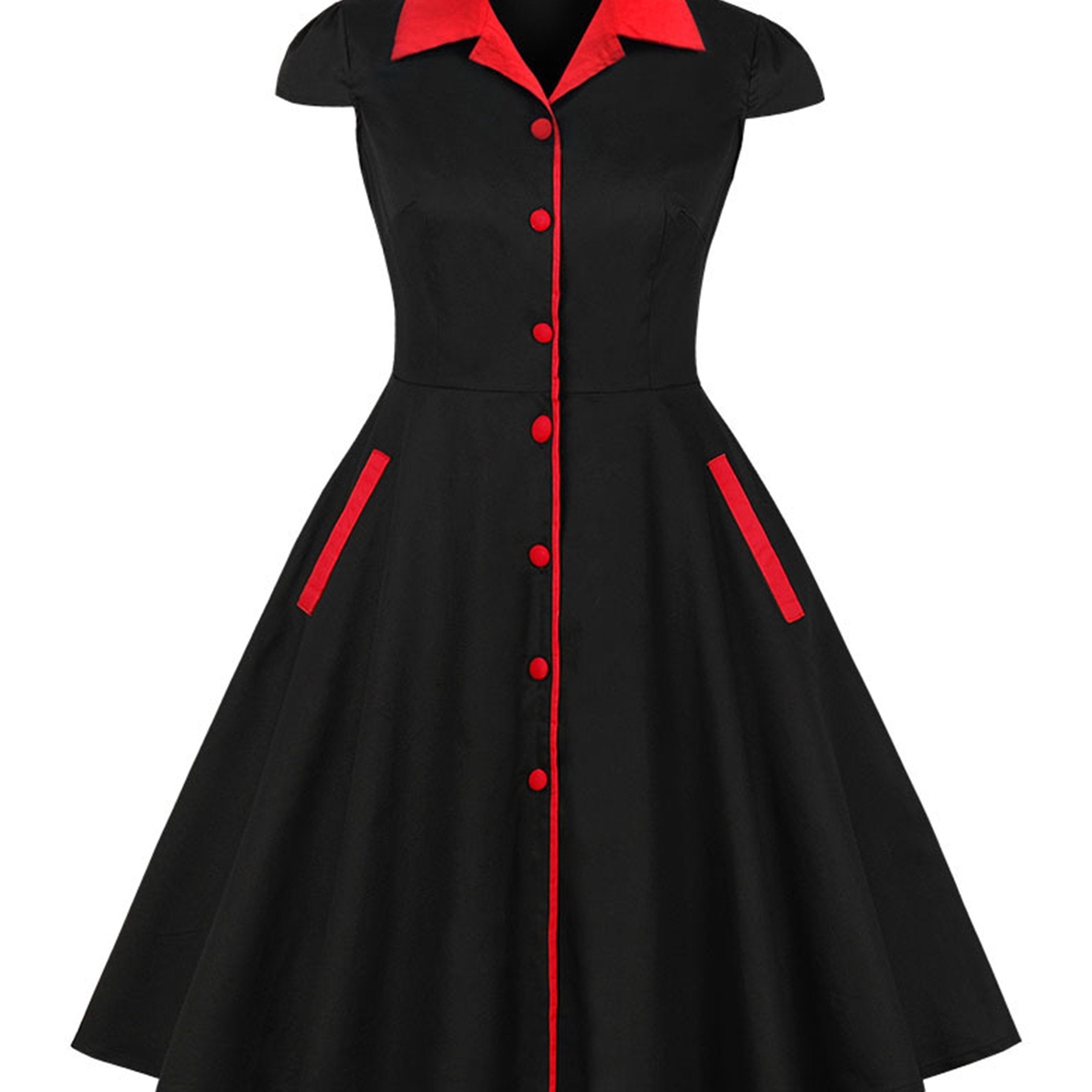 Colorblock Shirt Dress