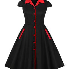 Colorblock Shirt Dress
