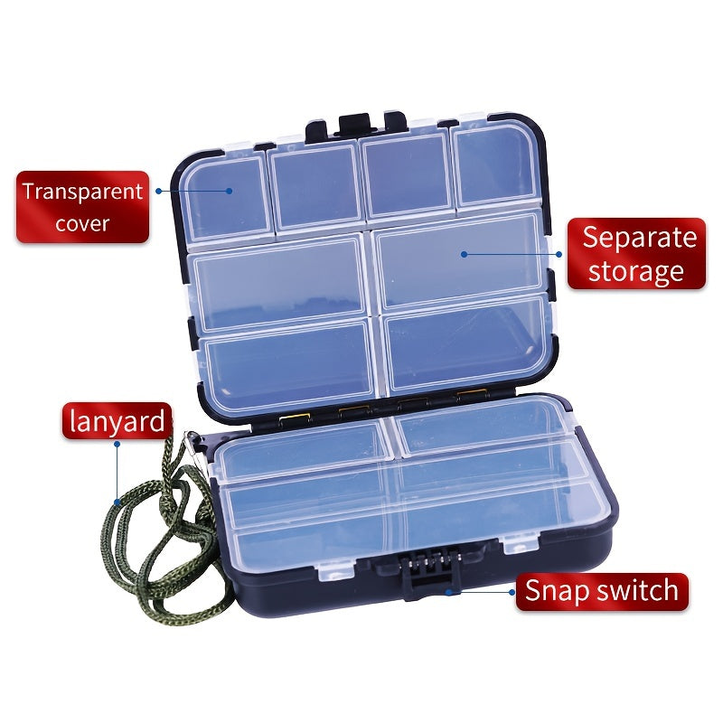 Waterproof Fishing Tackle Box 9 Compartments Portable Storage