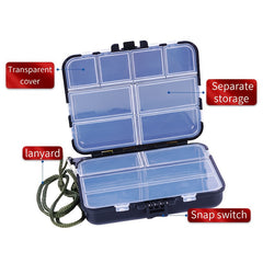 Waterproof Fishing Tackle Box 9 Compartments Portable Storage