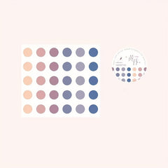 Light Salt Series Morandi Polka Dots Paper Tape Fresh Stickers