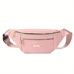 Outdoor Waist Bag Double Zip Crossbody Chest Purse