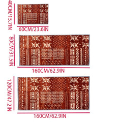 Geometric Pattern Loop Pile Fabric Rug - Various Sizes Available