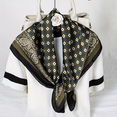 Paisley Geometric Print Shawl Bandana Square Scarf For Women