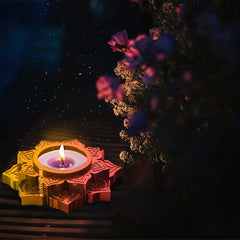 Resin Candle Holder Silicone Mould Lotus Epoxy Mold DIY Trinket Container