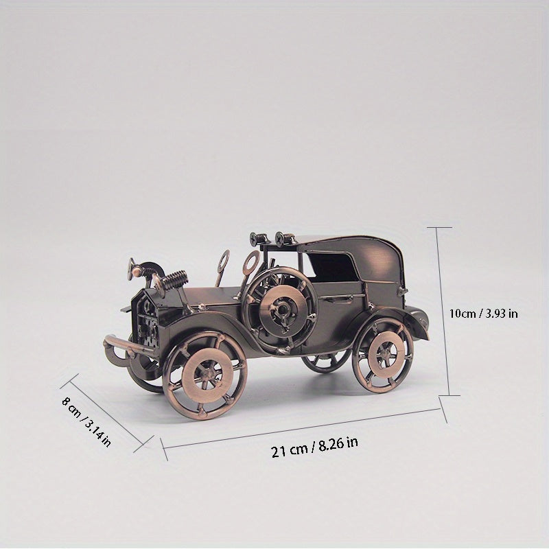 Vintage Car Desktop Ornament Metal Antique Vintage Car Model