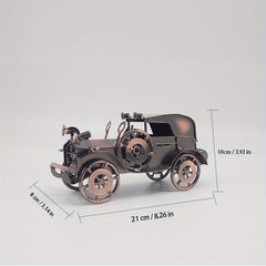 Vintage Car Desktop Ornament Metal Antique Vintage Car Model