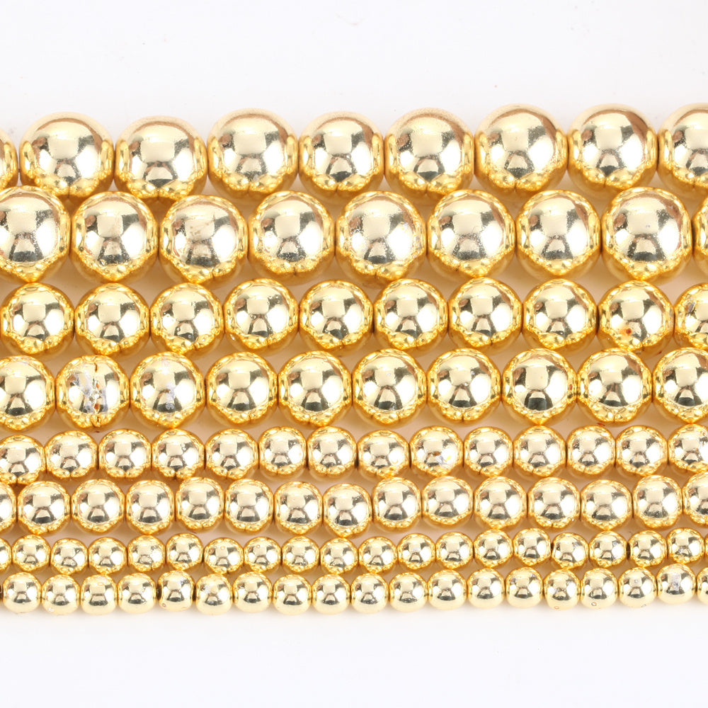 Natural Hematite Stone Round Beads for Jewelry Making