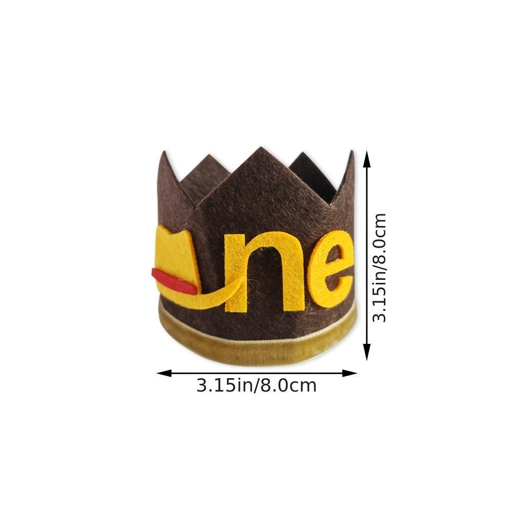 Baby 1st Birthday Crown Hat Party Decorations Kids Props