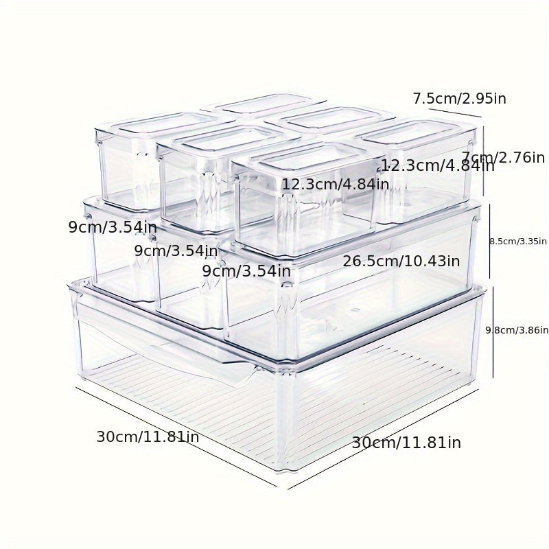 7pcs Refrigerator Storage Box - Kitchen Freezer Fresh keeping Box