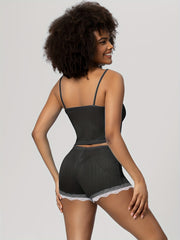 Lace Pajama Set Cami Top & Shorts Women's Sleepwear
