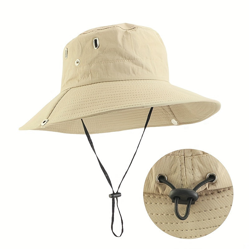 Summer Fisherman Hat Drawstring Bucket Hats Outdoors Climbing Travel