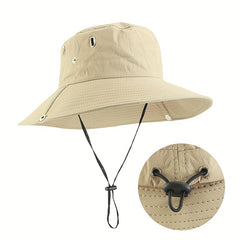 Summer Fisherman Hat Drawstring Bucket Hats Outdoors Climbing Travel
