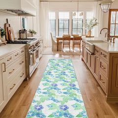 Non Slip Floral Runner Rug Living Room Bathroom Entryway Washable Carpet
