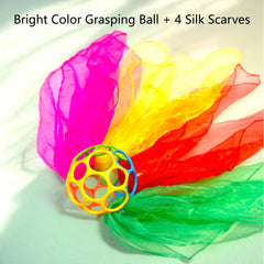 Educational Toy Set with Grasp Ball & Scarf for Cognitive Skills