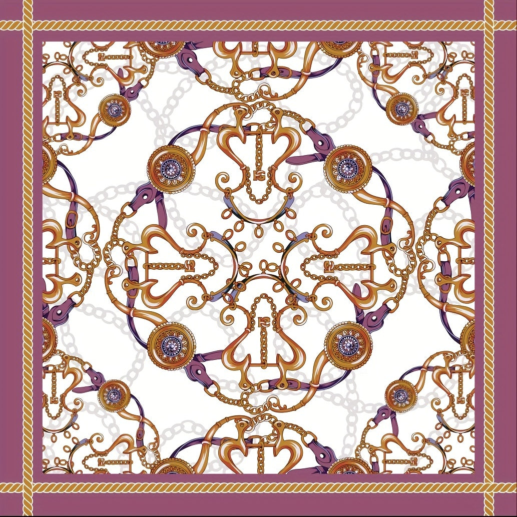 Anchor Chain Print Bandana Shawl Square Scarf Head Wrap