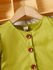 Girls Short Sleeve Cropped Top & Elastic Waist Pants Set