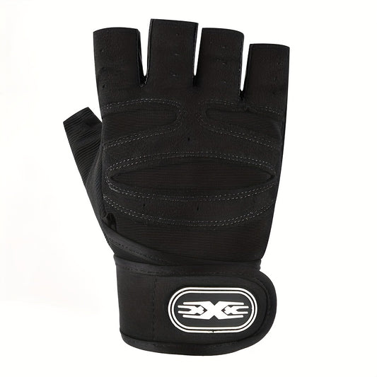 Half Finger Fitness Gloves Wrist Protection for Men & Women