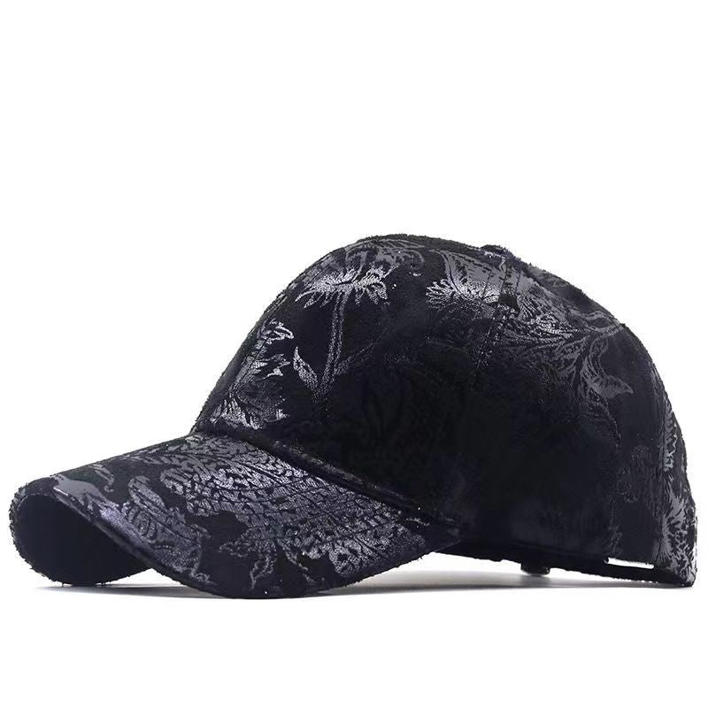 Vintage Print Baseball Cap Cotton Adjustable Sunscreen Sports Hat